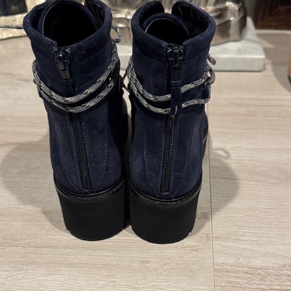 Stuart Weitzman Navy Suede Ankle Boots - Picture 3 of 7